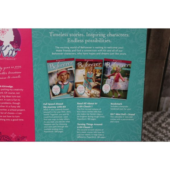 American Girl Doll Kit Kittredge's 3-Book Collect + Doll + Stand - In Original B - Picture 3 of 8
